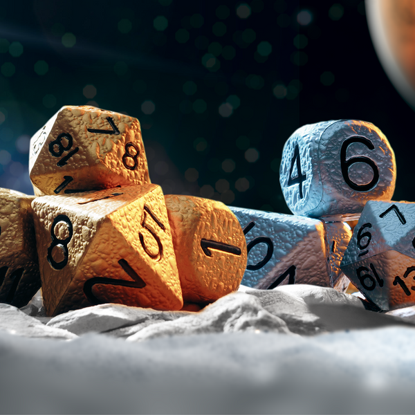 Giant Squishy Asteroid Dice Sets