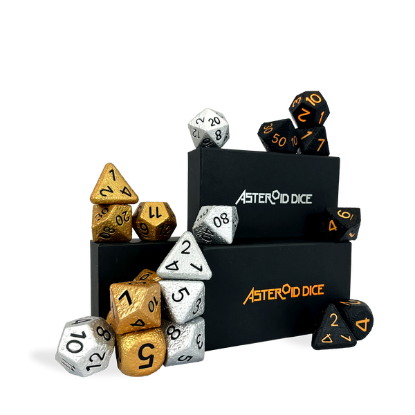 Giant Squishy Asteroid Dice Sets