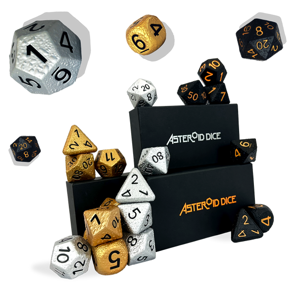 Giant Squishy Asteroid Dice Sets
